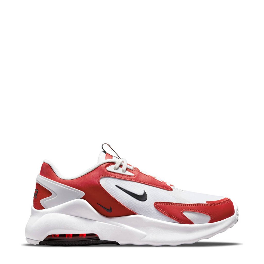 Wit, rood en zwarte heren Nike Air Max Bolt sneakers van mesh met veters