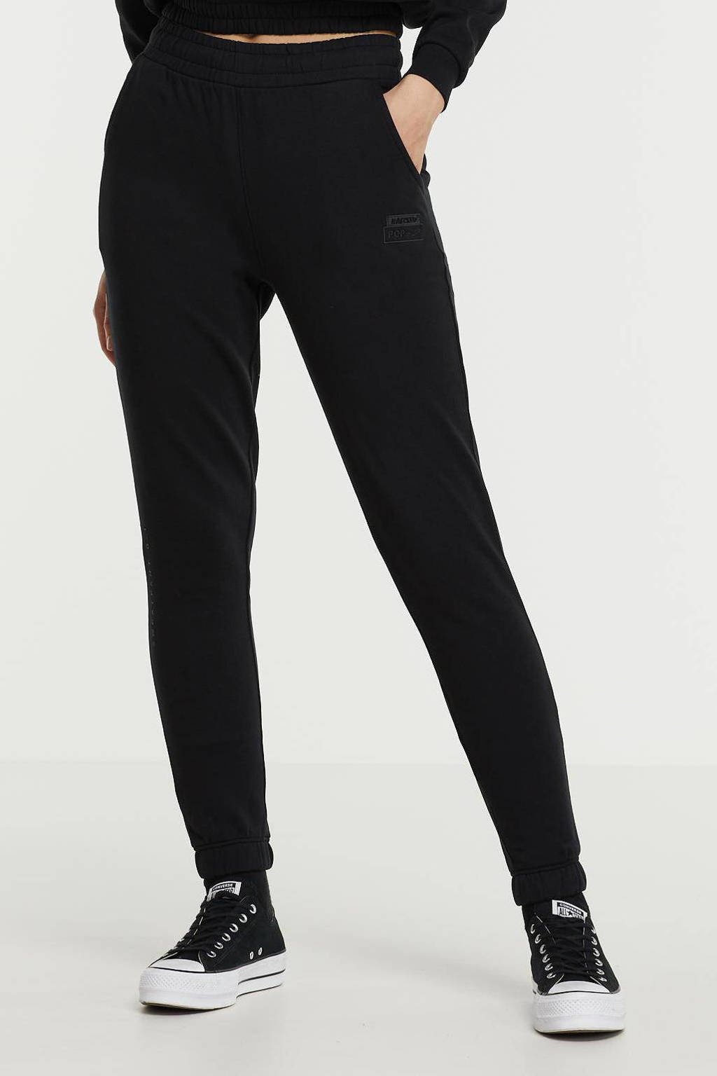 Zwarte dames Raizzed regular fit sweatpants Sanny van katoen met elastische tailleband