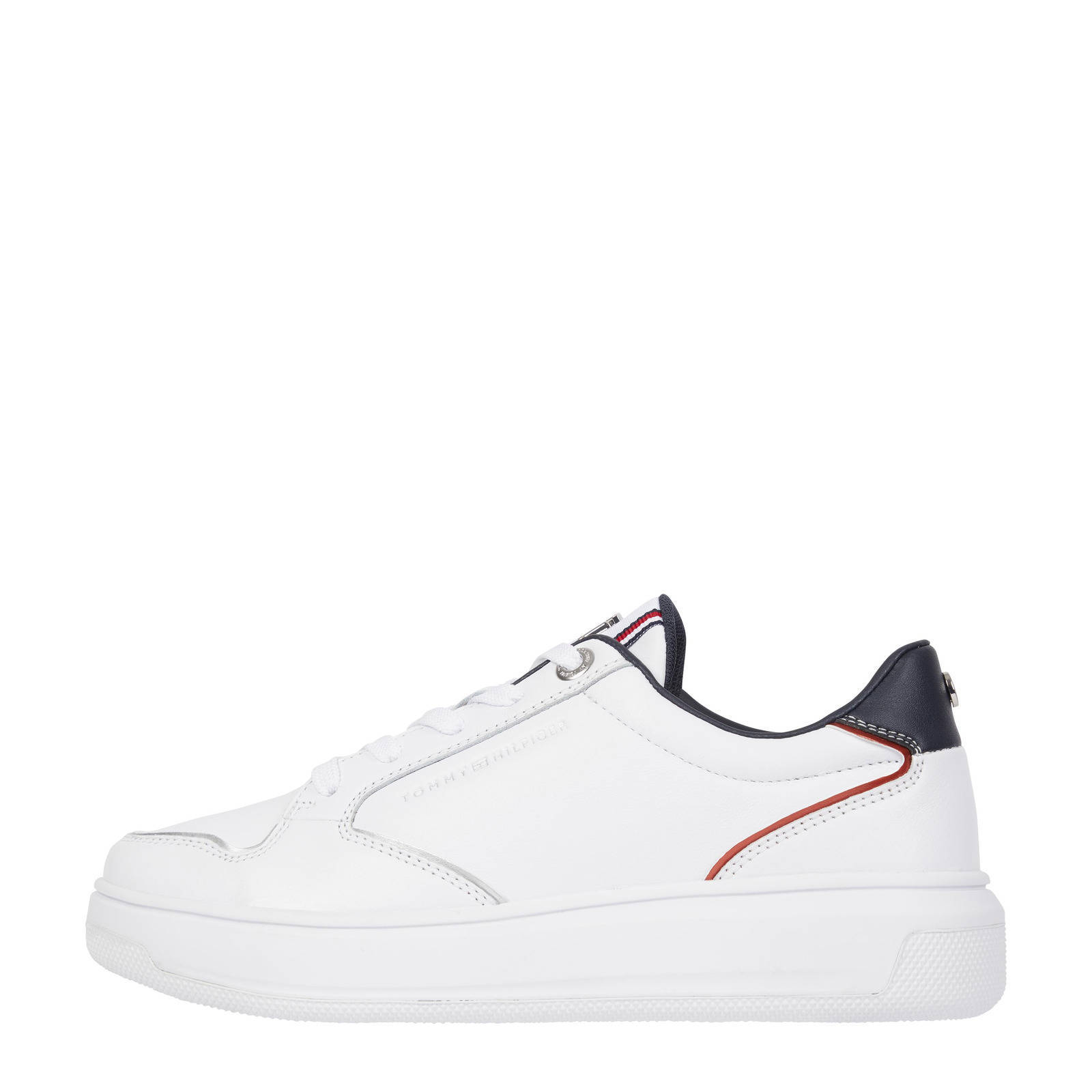 Tommy Hilfiger leren sneakers wit | wehkamp