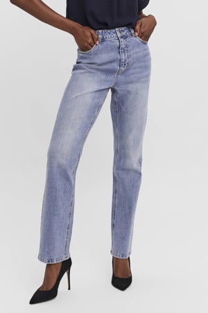 high waist straight fit jeans VMDREW light blue denim