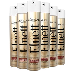 Satin Haarspray Normale Fixatie - Styling Spray voor een Natuurlijk Model - 6 x 400ml multiverpakking