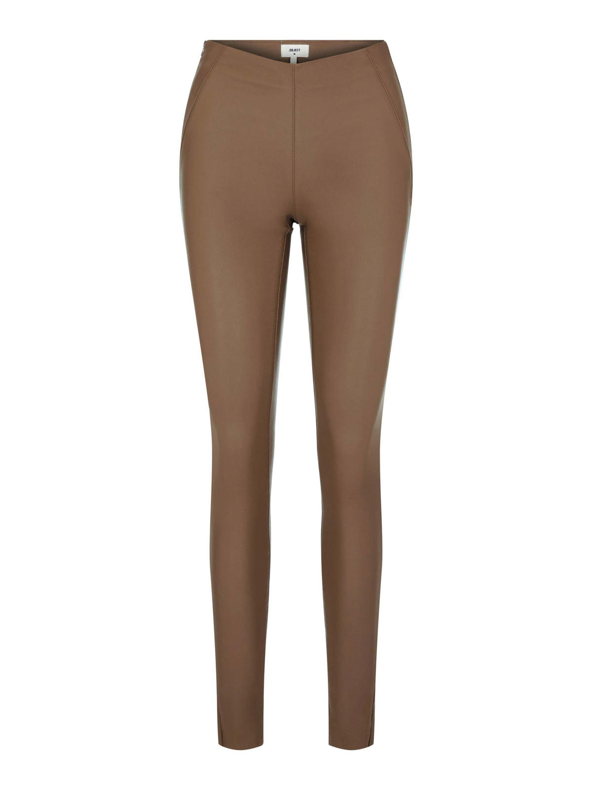 OBJECT coated skinny legging OBJBELLE beige | wehkamp