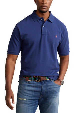 +size regular fit polo donkerblauw