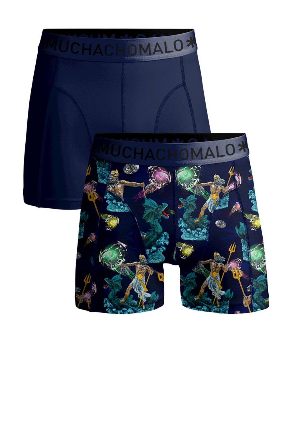 Muchachomalo boxershort Biker Poseison - set van 2 donkerblauw, Donkerblauw