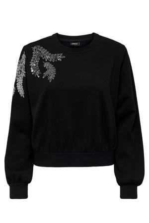 sweater ONLTELLA met pailletten zwart
