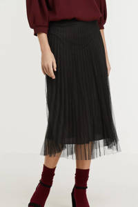 Hailys semi-transparante rok Elisa zwart, Zwart