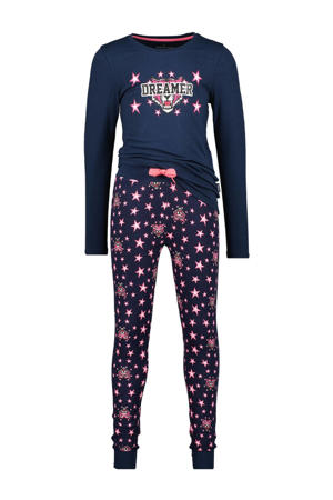 pyjama Wienny donkerblauw/roze