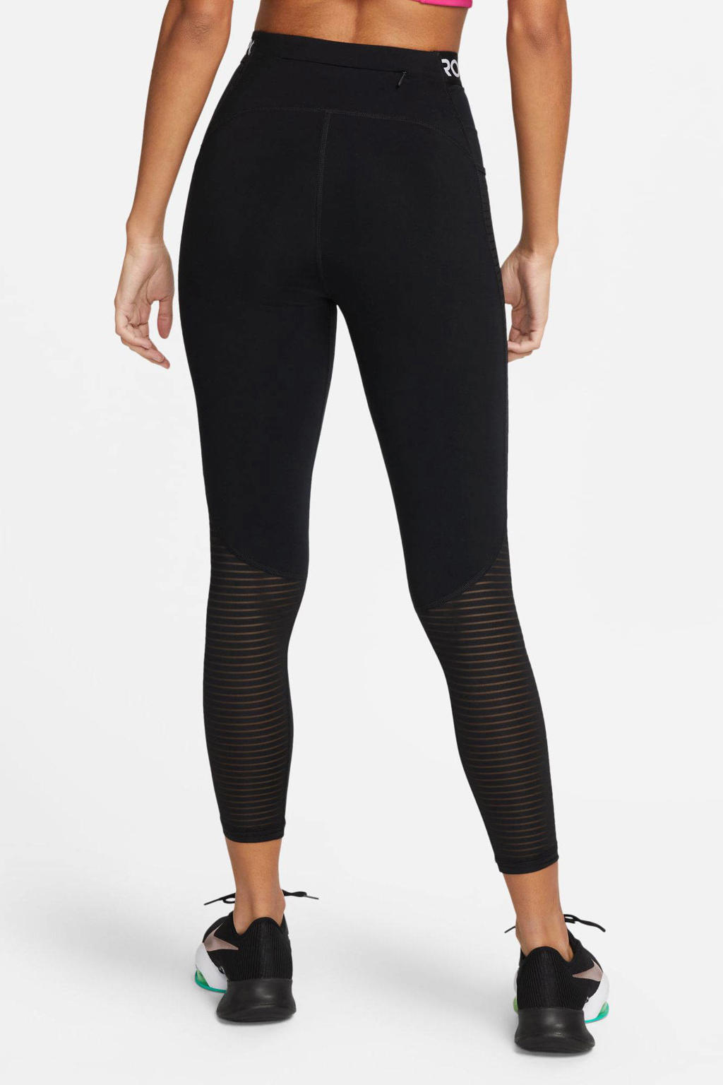 Nike Pro 7/8 Women's Mid-Height Sports Leggings Black White