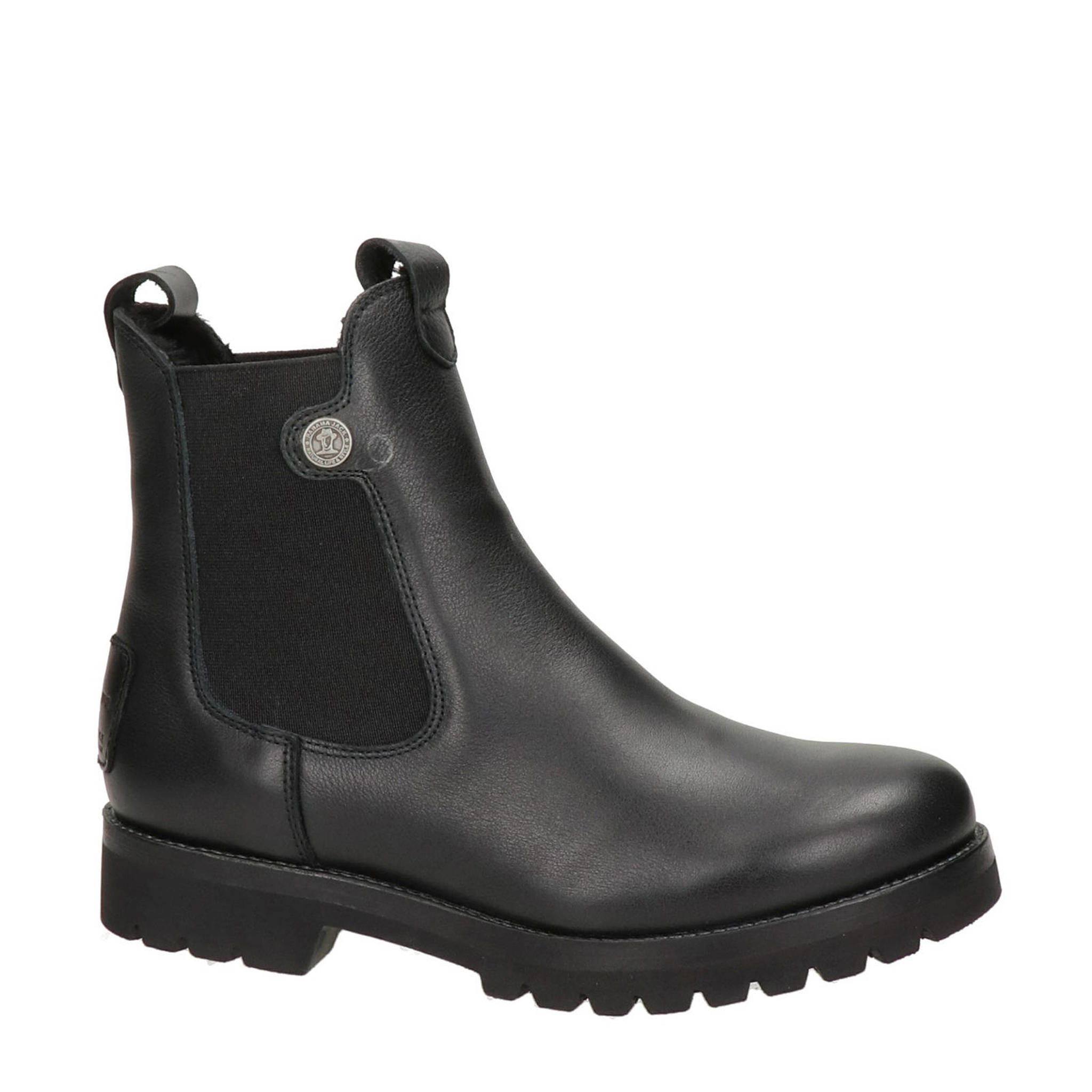 Panama Jack Francesca Igloo leren chelsea boots zwart wehkamp