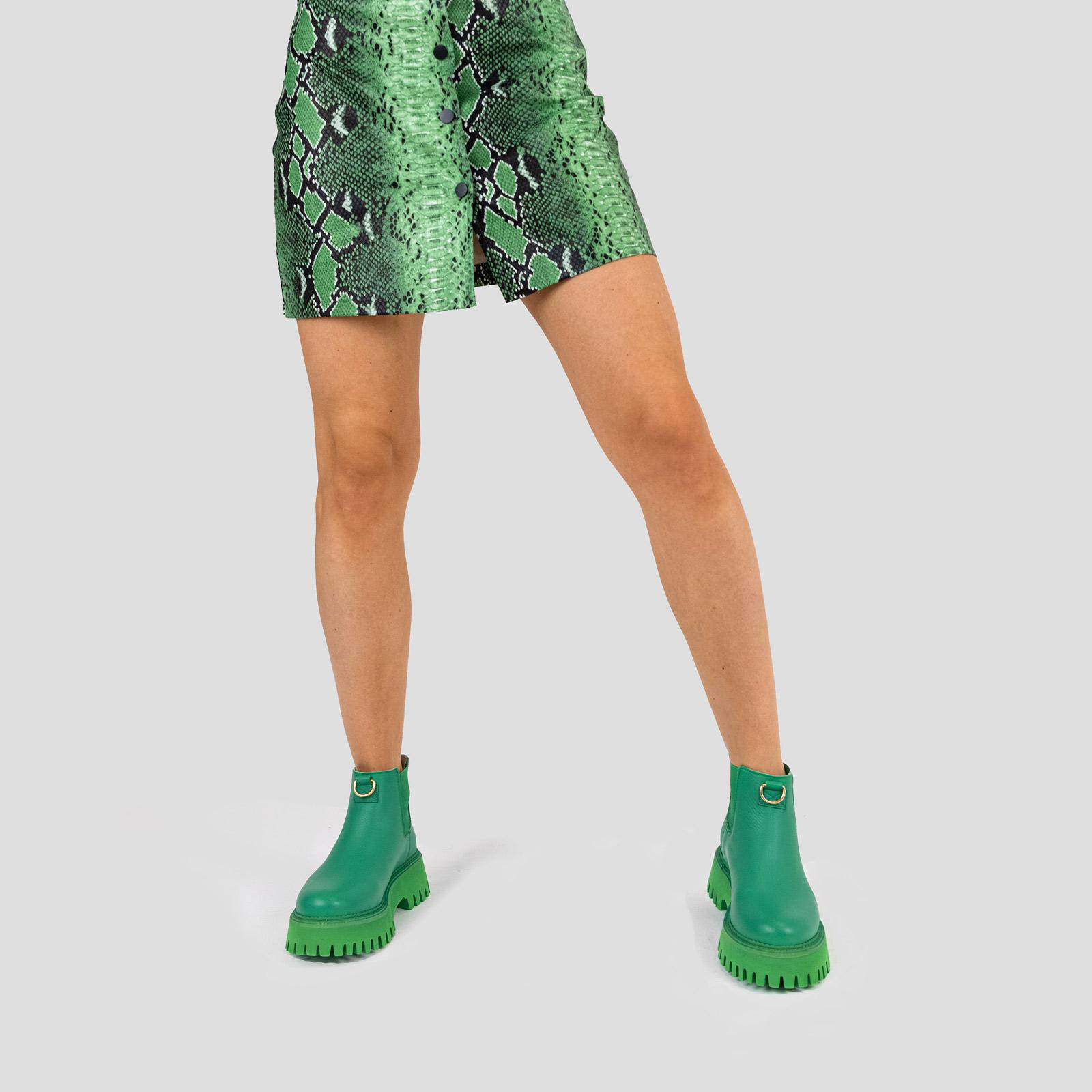 BRONX Groov-y Chelsea Low leren chelsea boots groen | wehkamp