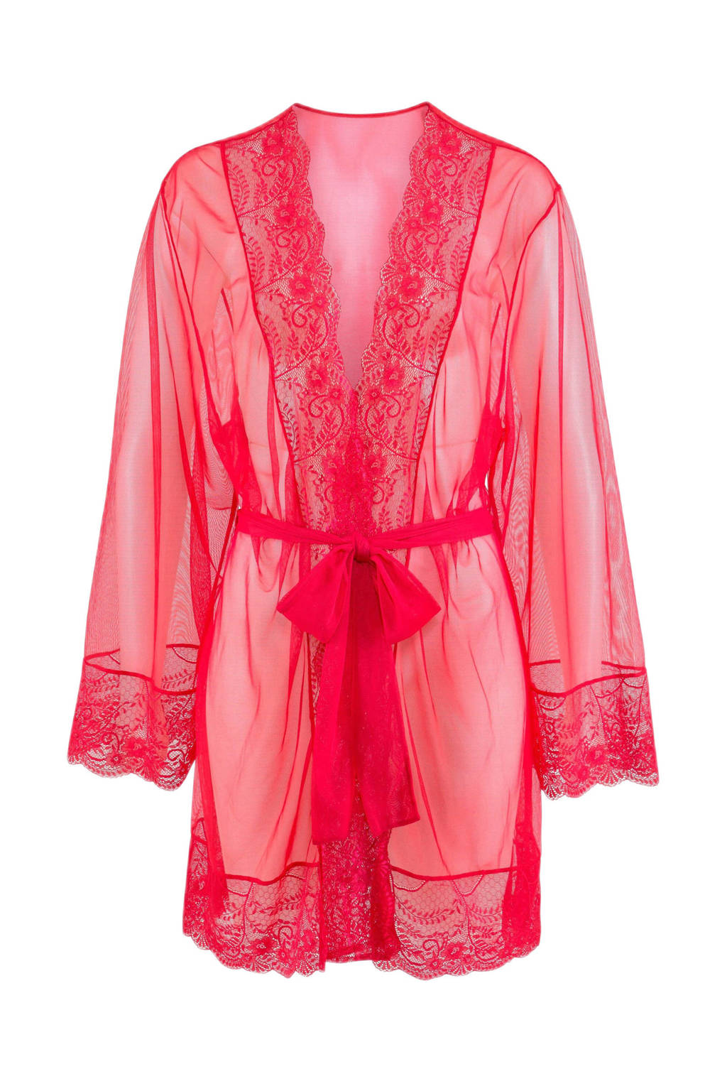Lascana mesh kimono rood, ROT