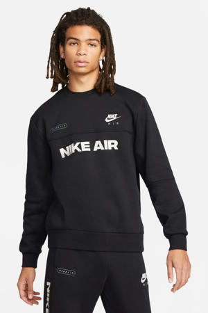 sweater met logo zwart/wit