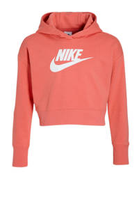 Nike cropped hoodie roze