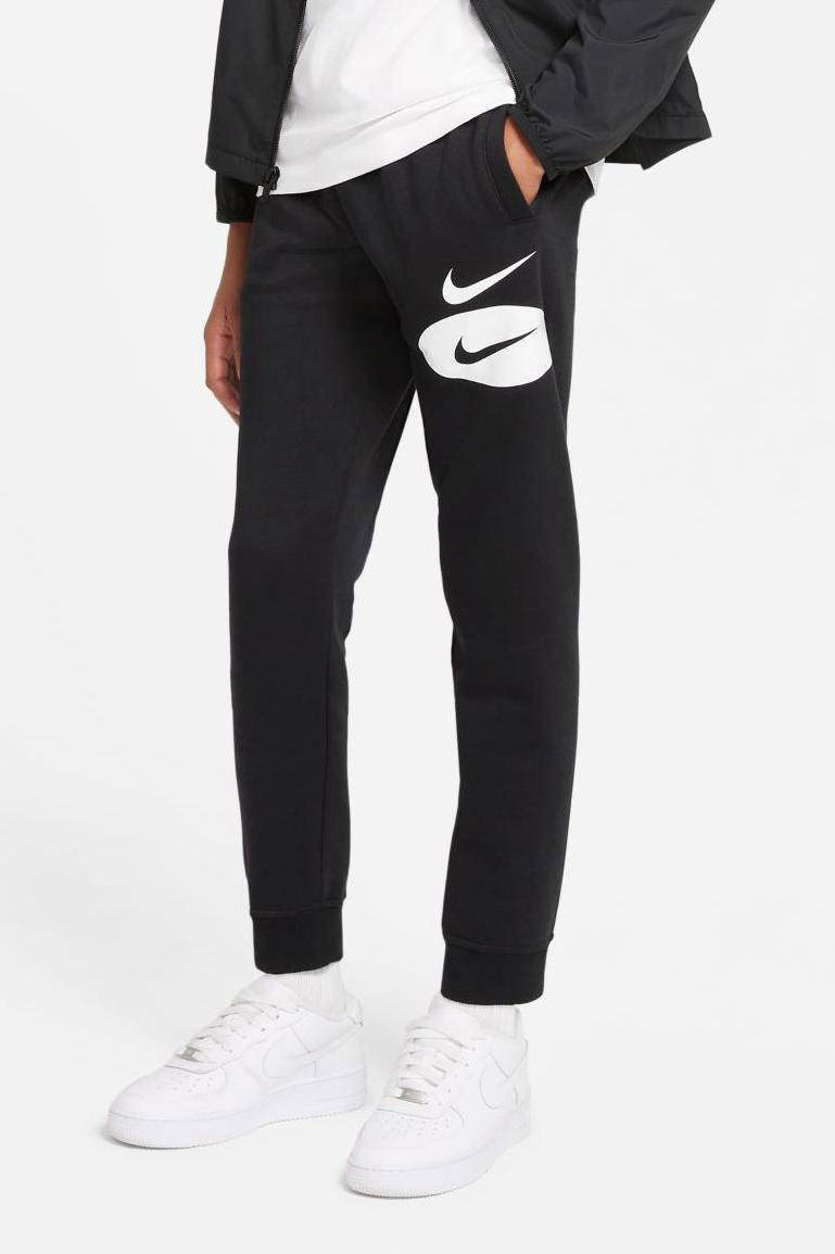 Nike regular fit joggingbroek met logo zwart/wit | wehkamp
