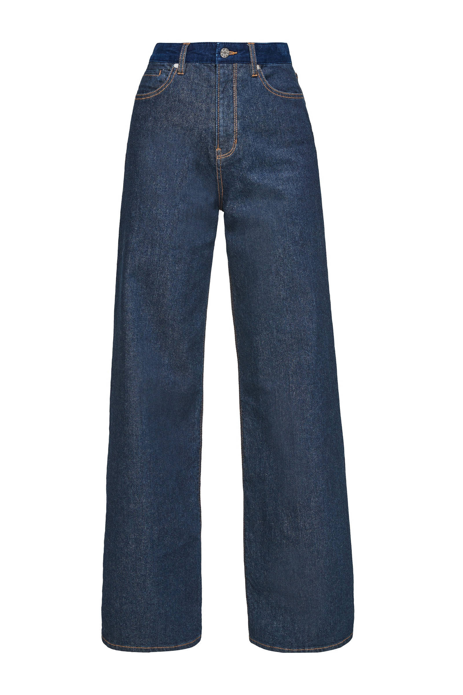 s.Oliver high waist wide leg jeans donkerblauw | wehkamp