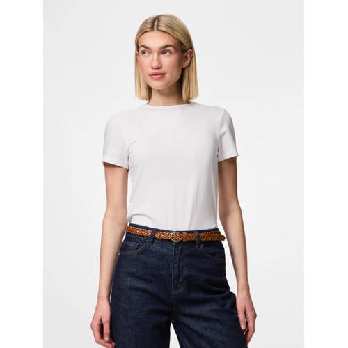 PIECES leren riem PCAVERY cognac afbeelding