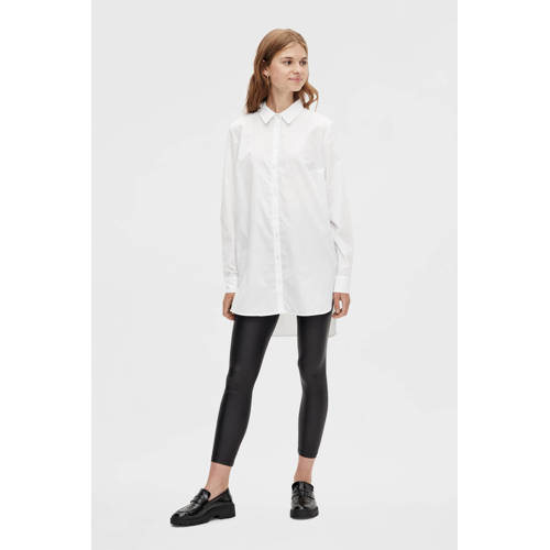 PIECES imitatieleren legging PCNEW zwart afbeelding