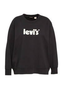 Levi's Plus Standard Crew sweater met logo zwart/wit