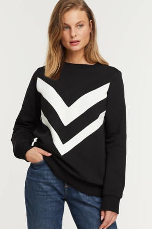 sweater zwart/wit