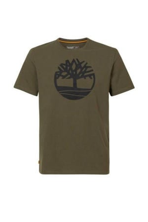 T-shirt met biologisch katoen donkergroen