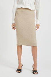 thumbnail: VILA gebreide midi rok VIRIL beige