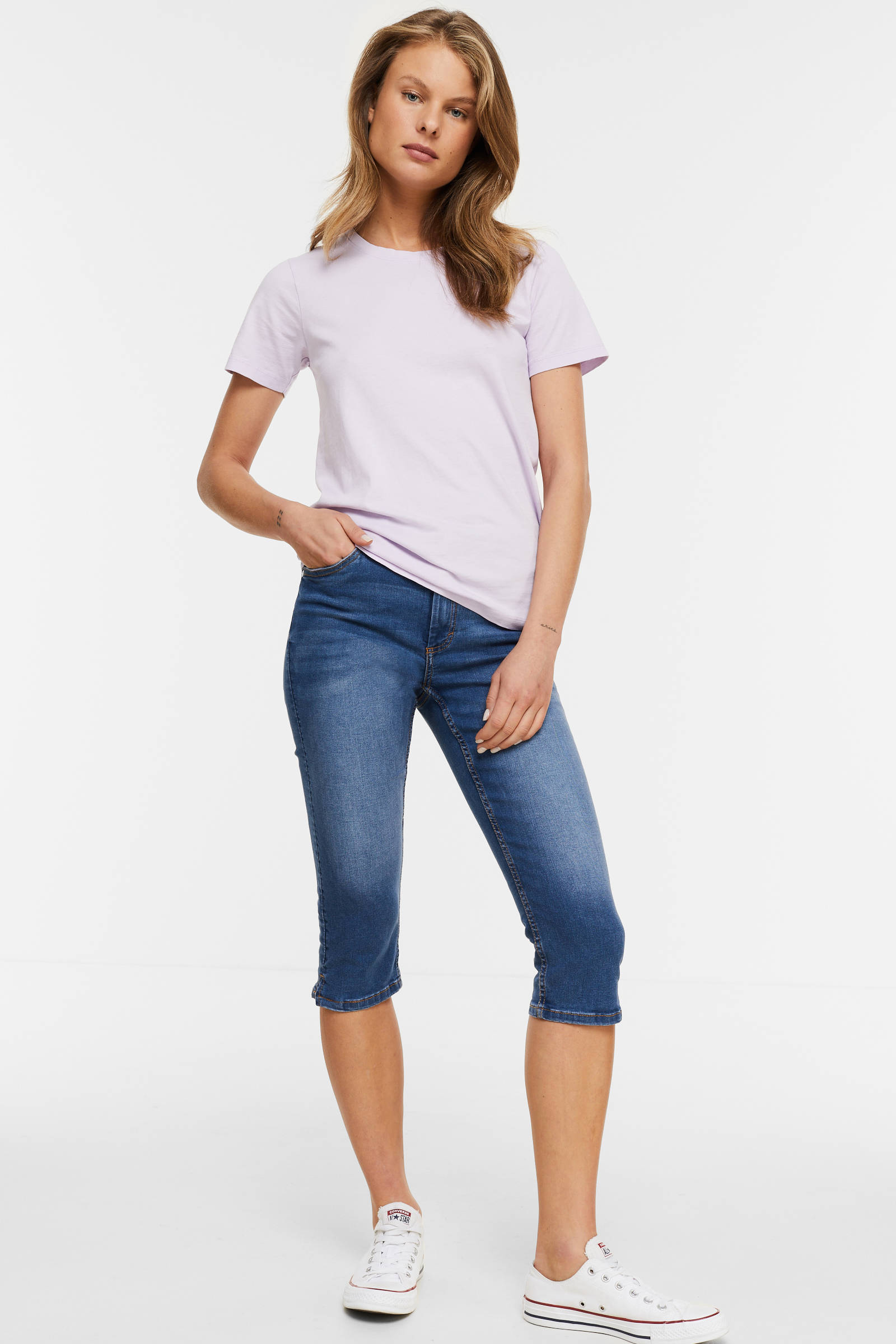anytime Capri jeans donkerblauw | wehkamp