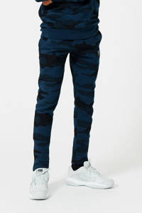 CoolCat Junior joggingbroek met camouflageprint blauw/zwart, Blauw/zwart