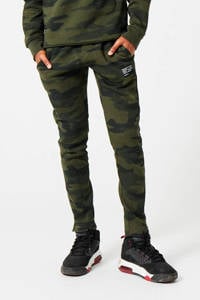 CoolCat Junior joggingbroek met camouflageprint army/zwart, Army/zwart