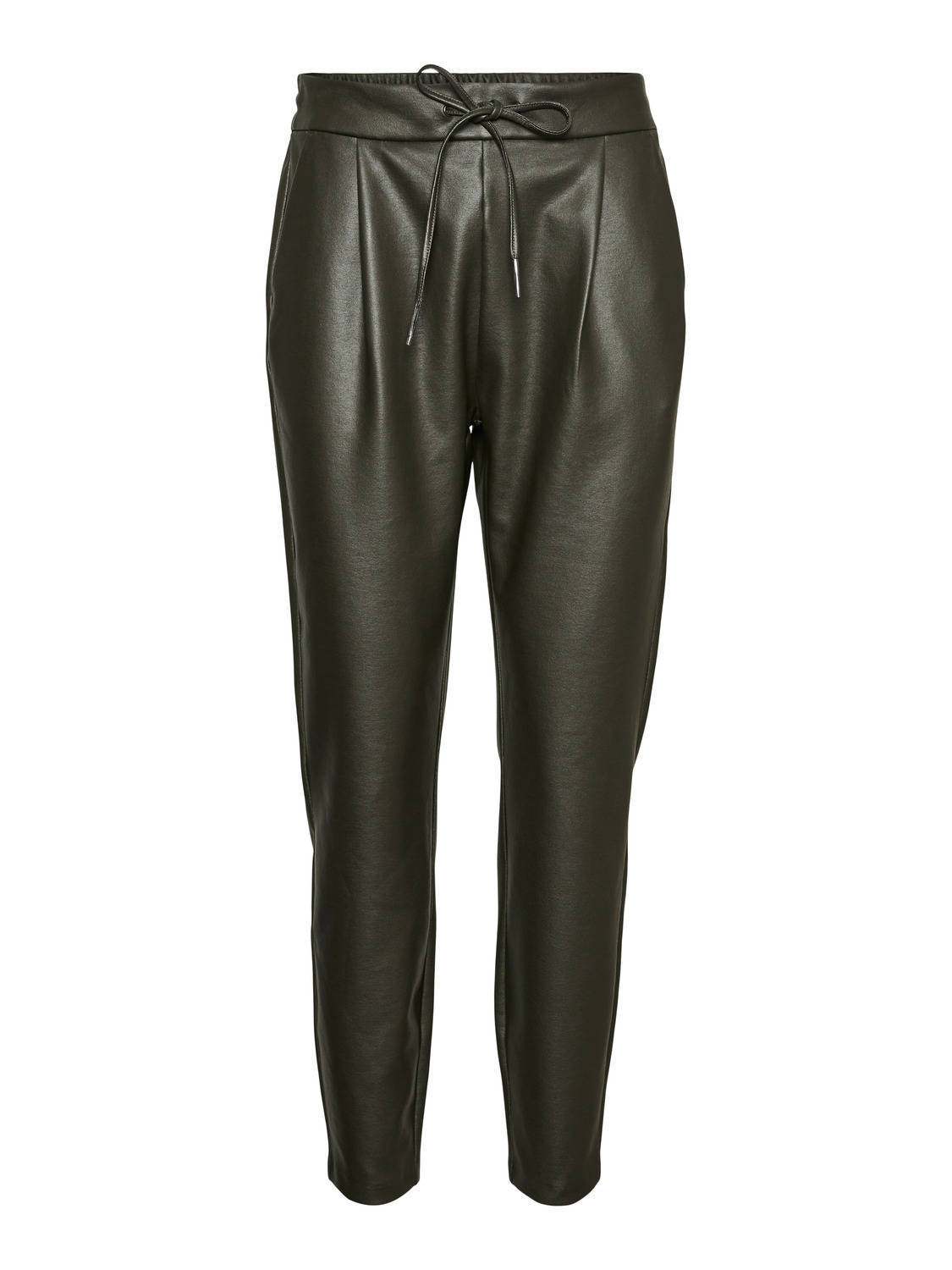 VERO MODA coated wide leg broek groen | wehkamp
