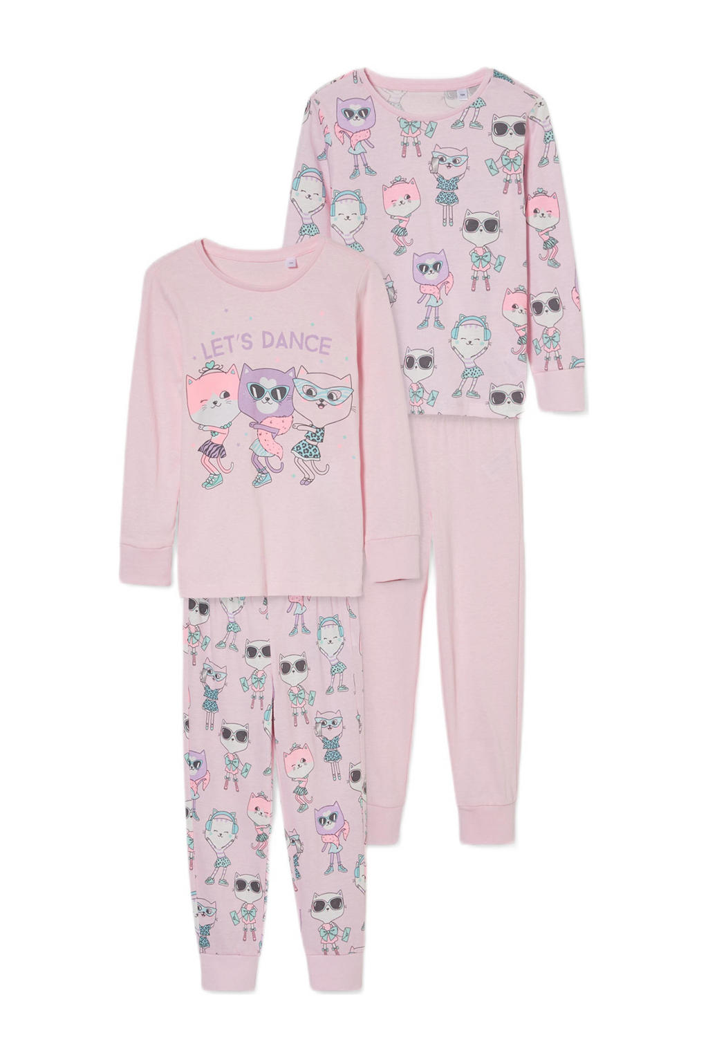 C&A pyjama - set van 2 roze