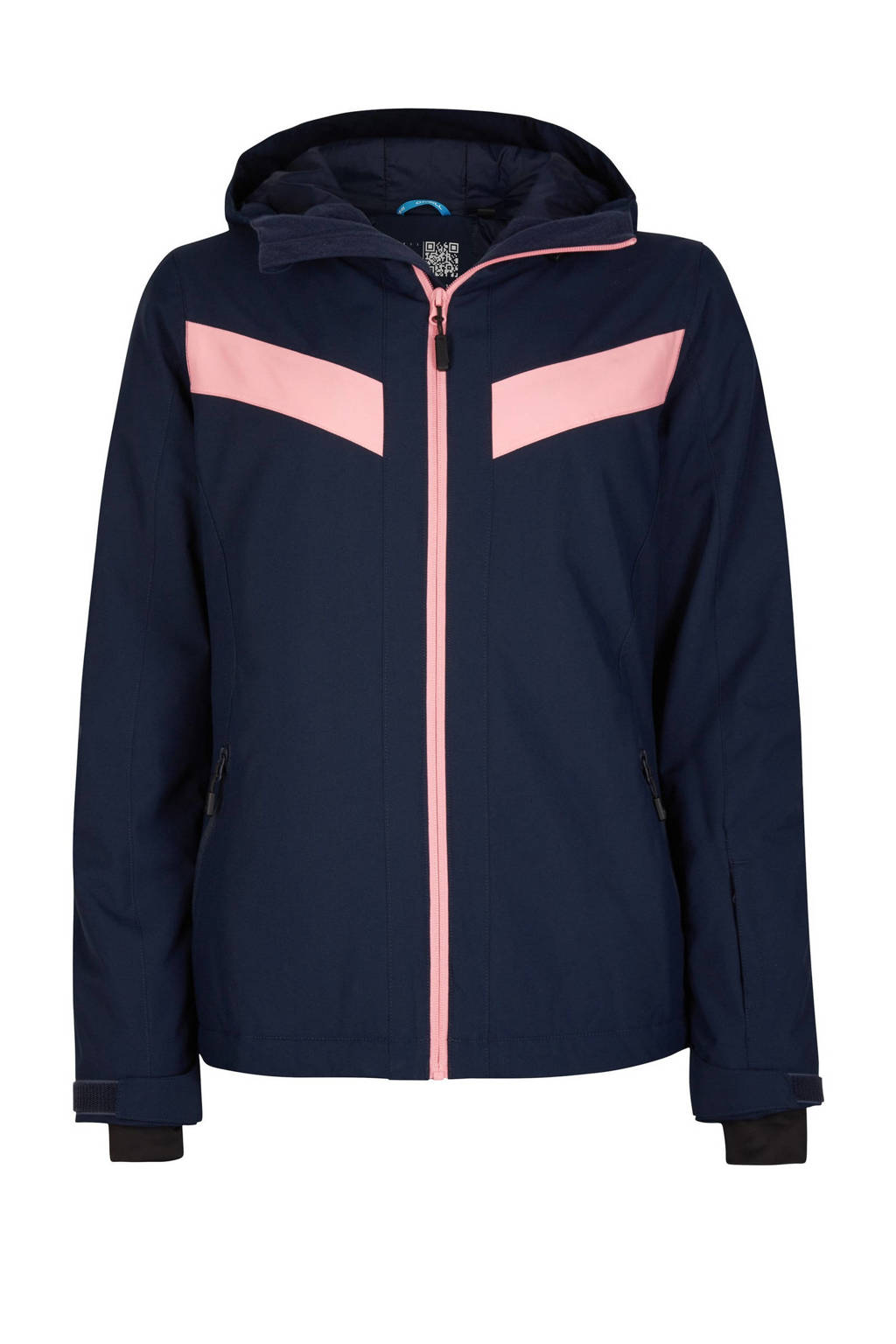 Donkerblauw en roze dames O'Neill ski-jack Aplite van polyester met ritssluiting