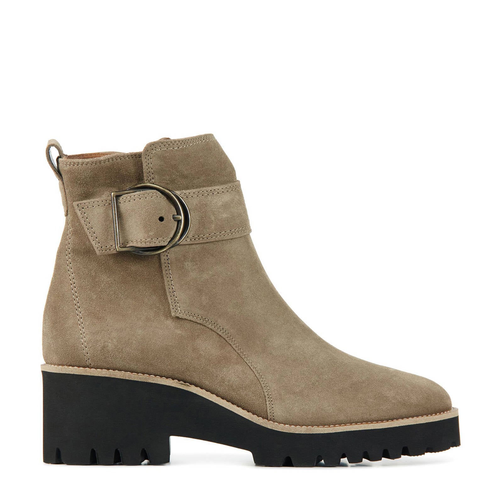 Paul Green 9763 suède enkellaarzen taupe | wehkamp