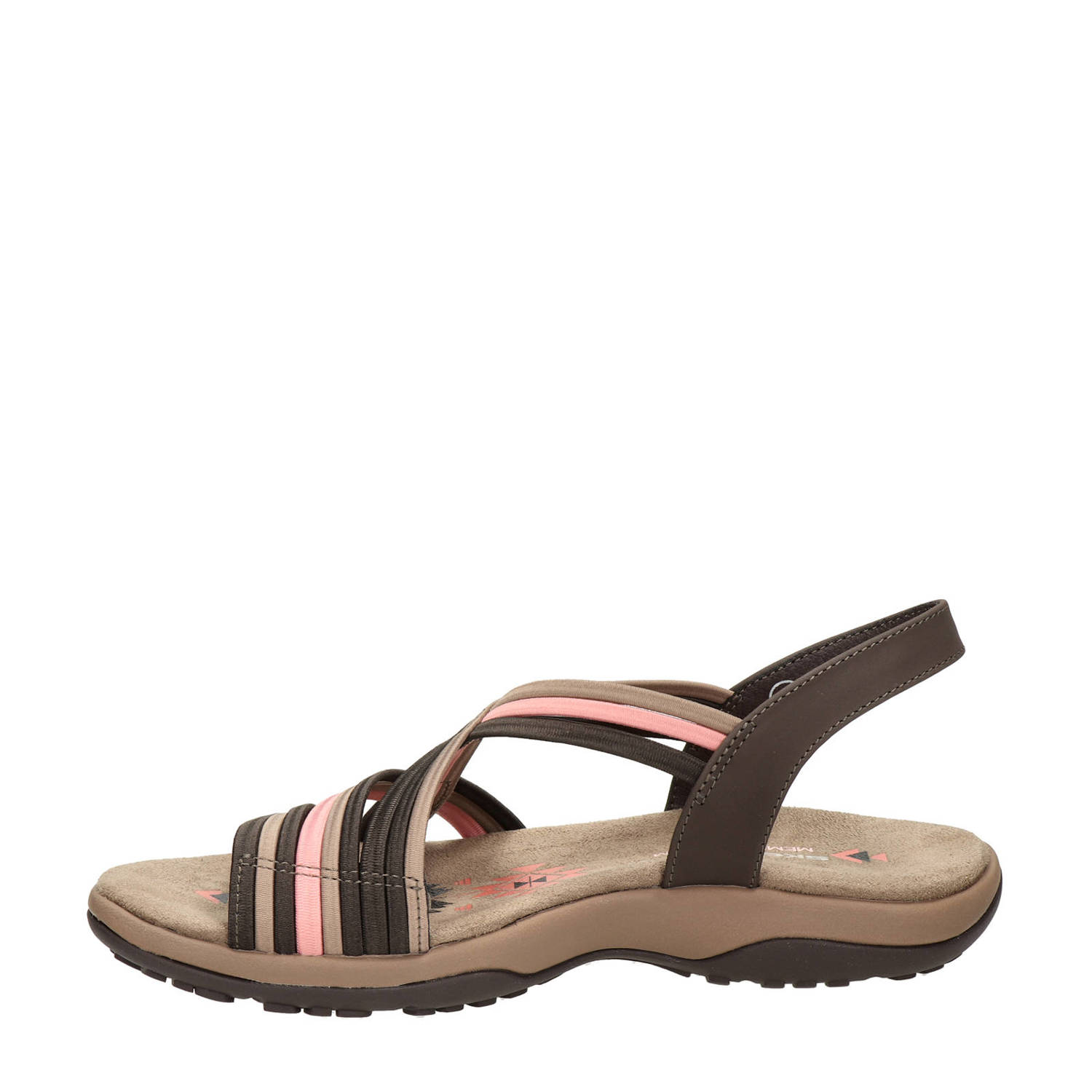 Skechers Reggae Slim sandalen bruin roze
