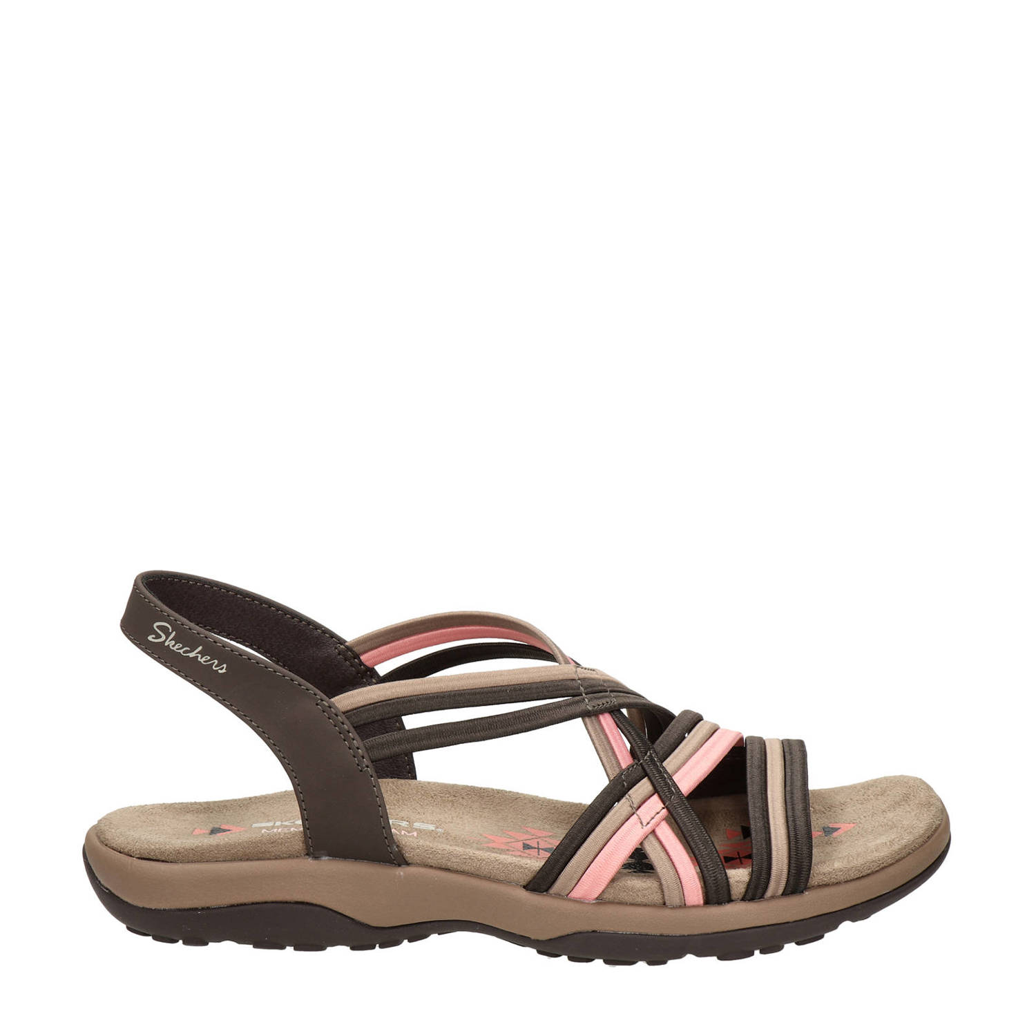 Skechers Reggae Slim sandalen bruin roze