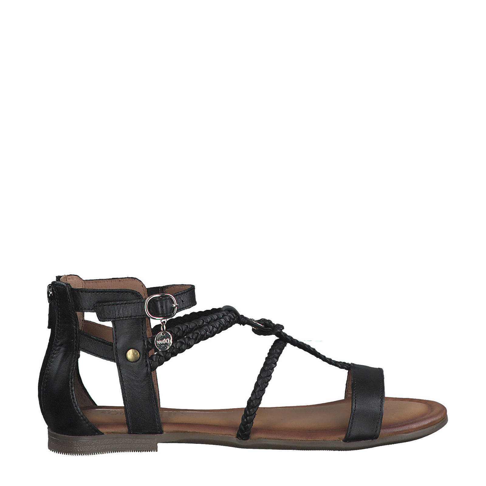 s.Oliver leren sandalen zwart | wehkamp