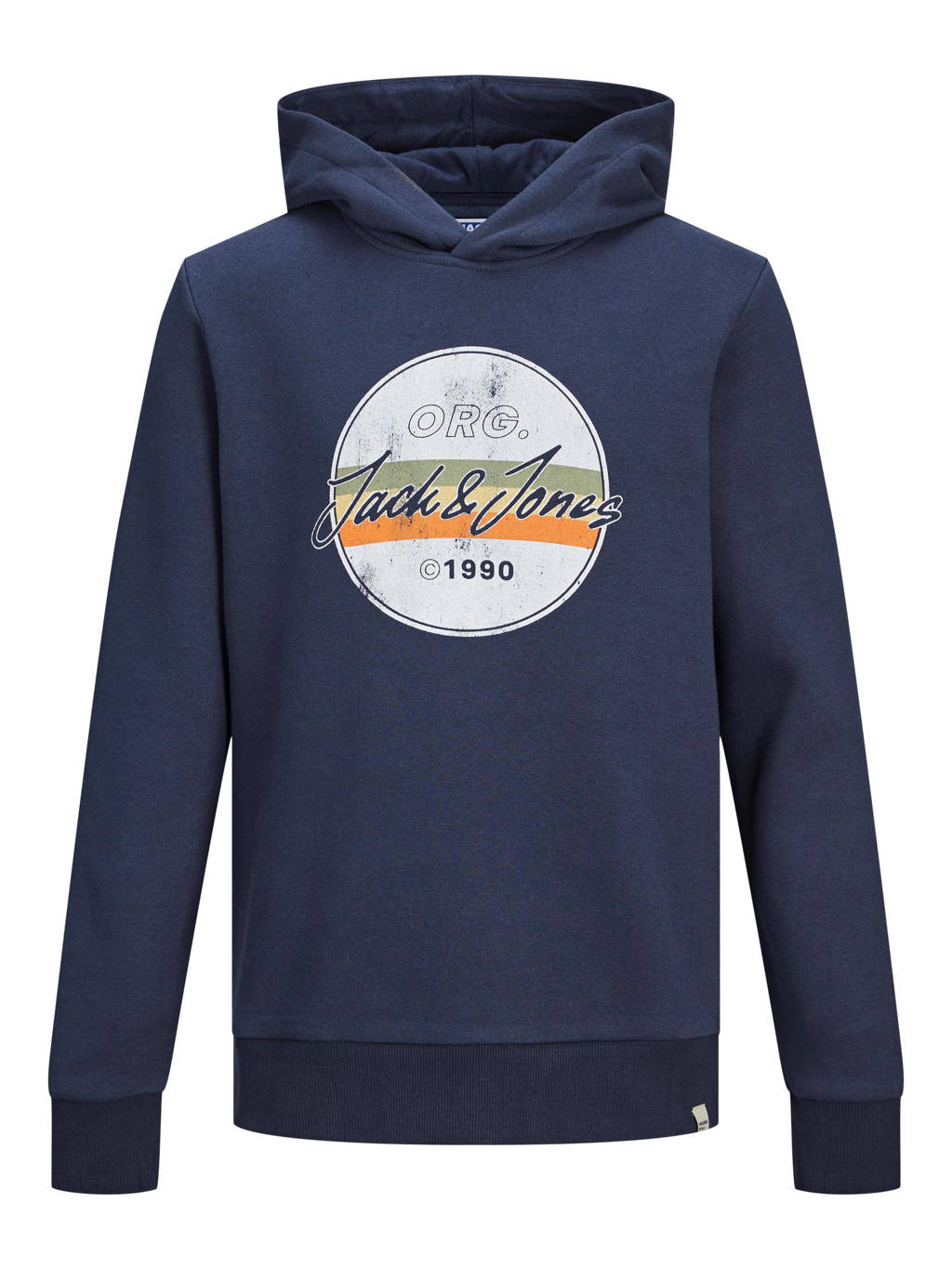 JACK & JONES JUNIOR hoodie JORBRADY met logo donkerblauw