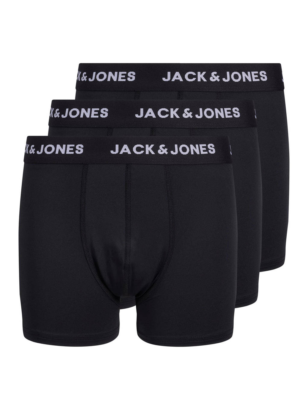JACK & JONES JUNIOR   boxershort - set van 3 zwart, Zwart
