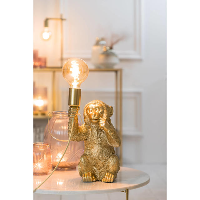 ornament Leonardoda terug Light & Living tafellamp monkey | wehkamp