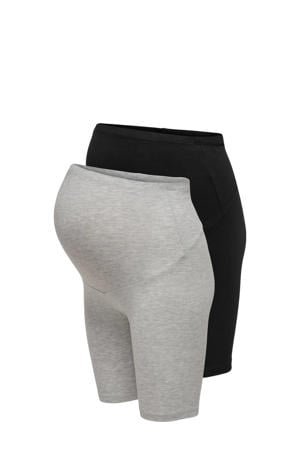 korte legging - set van 2 grijs/zwart