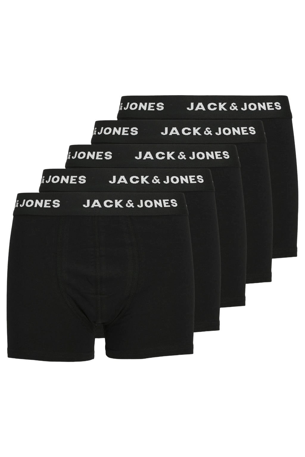 JACK & JONES JUNIOR boxershort - zwart (set van 5)