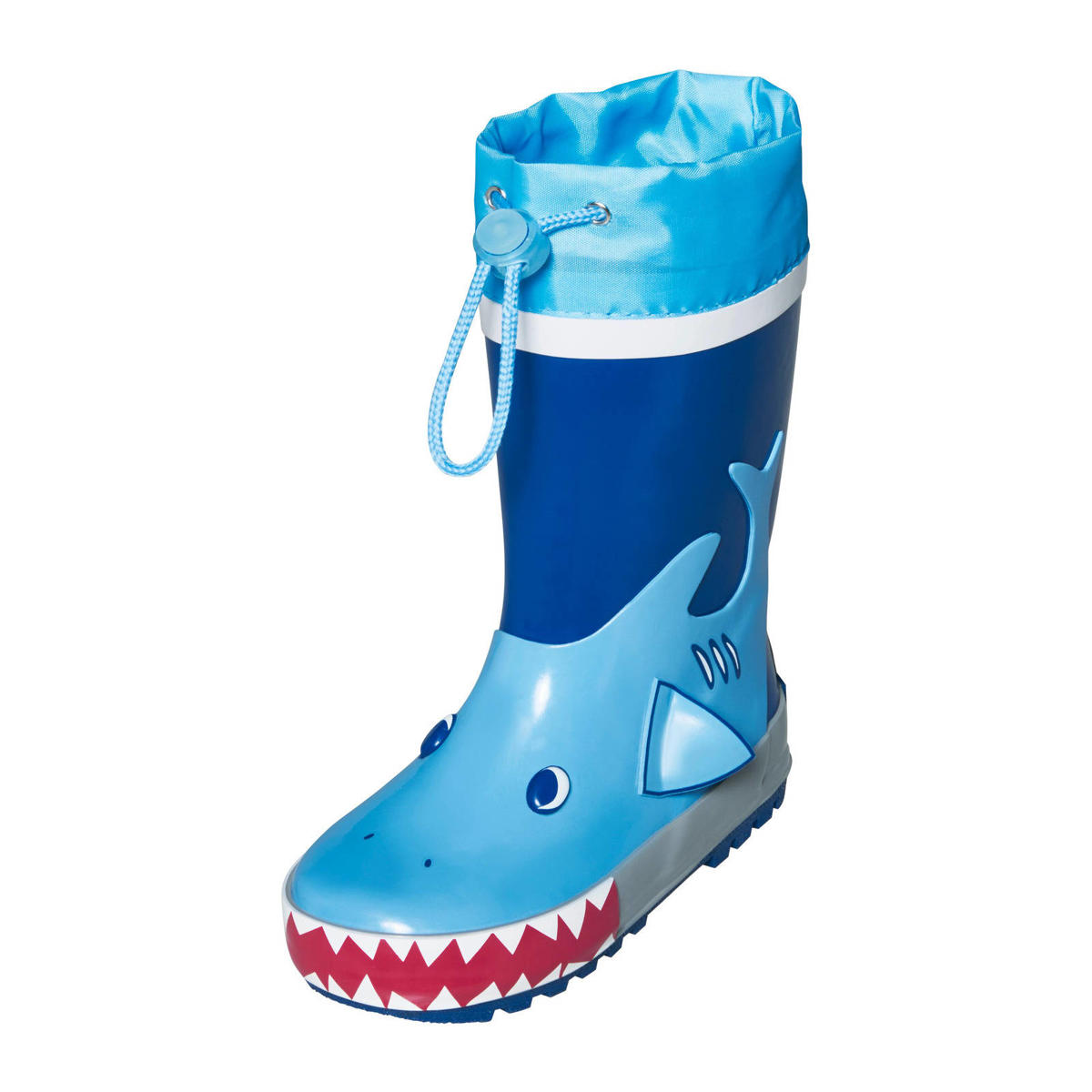 huilen Smederij ontwerper Playshoes Shark gevoerde regenlaarzen blauw | wehkamp