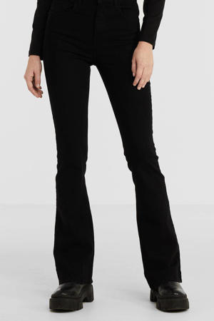 high waist flared jeans PCPEGGY zwart