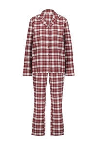 HEMA geruite flanellen pyjama rood/wit, Rood/wit