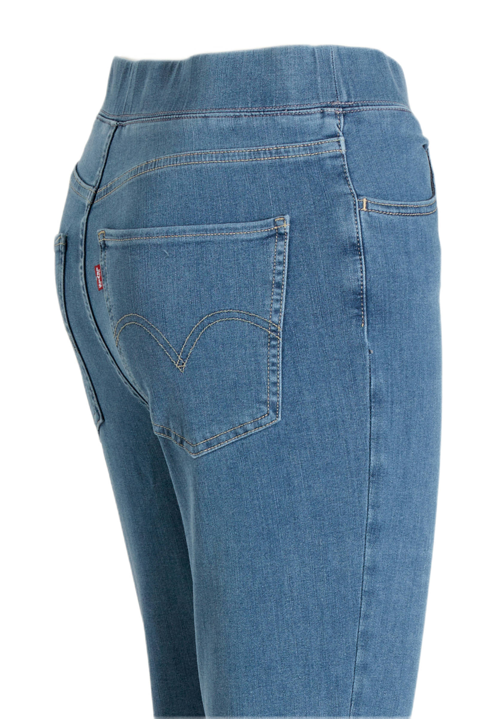 Levi's Mile high waist super skinny jegging blauw | wehkamp