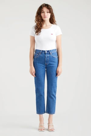 501 crop high waist straight fit jeans jazz pop
