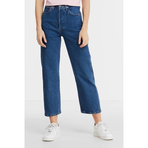 Levi's Ribcage high waist straight leg jeans blauw afbeelding