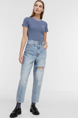 high waist tapered fit jeans here to stay