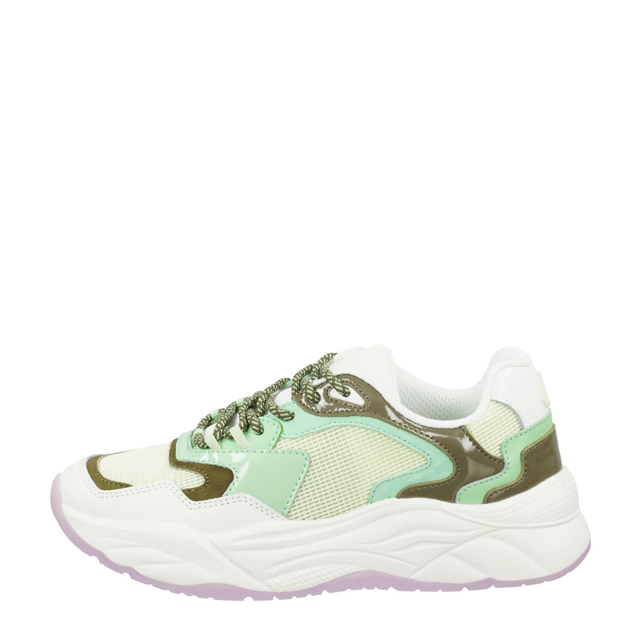 Scotch & Soda Celest leren chunky sneakers groen/wit wehkamp Scotch & Soda Celest leren chunky sneakers groen/wit wehkamp