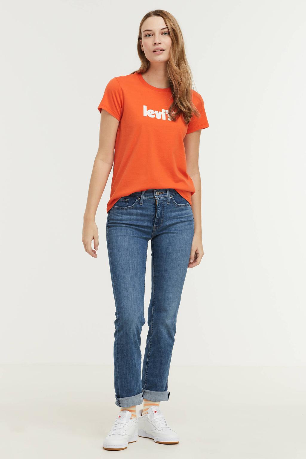 Levi's 314 high waist straight leg jeans stonewashed