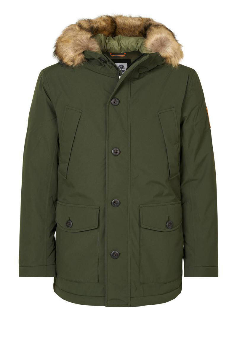 Timberland parka winterjas groen | wehkamp